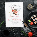 Sushi Party | Goede tijden Roll Meisjes Nachtfeest Kaart<br><div class="desc">Je zult soja geobsedeerd zijn door deze sushi-thema verjaardag uitnodiging! Vier je verjaardag en geniet van een heerlijke maaltijd, allemaal tegelijk. Of u nu uw eigen sushi rolt of uw favoriete zeewier- en rijsthuis raakt, deze uitnodiging voor een sushi-thema doet het met stijl. Perfect voor een BYOB-Vrijgezellenfeest, Girls Night, Potluck,...</div>