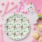 Sushi Party Hibachi Sushi Rolls and Chopsticks Papieren Bordje (Feest)