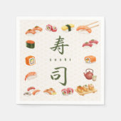 Sushi Party Invitation　寿司 Servet (Voorkant)