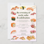 Sushi Party Invitation Kaart (Voorkant)