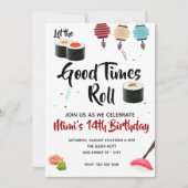 Sushi Party Invite, Birthday Kaart (Voorkant)