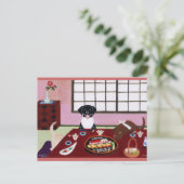 Sushi Party Labradors Briefkaart (Staand voorkant)