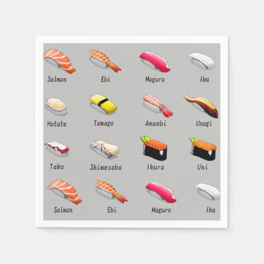 Sushi Party Napkins Servet (Voorkant)