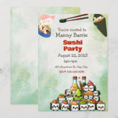 Sushi Party uitnodiging (Voorkant / Achterkant)