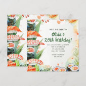 Sushi Party Verjaardag Kaart (Voorkant / Achterkant)