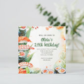 Sushi Party Verjaardag Kaart (Staand voorkant)