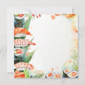 Sushi Party Verjaardag Kaart (Achterkant)