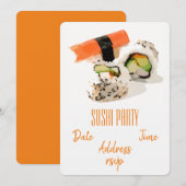 Sushi Party zalm Moderne Japanse partij Kaart (Voorkant / Achterkant)