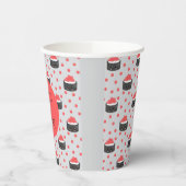 Sushi pattern and funny quote Paper cup Papieren Bekers (Links)