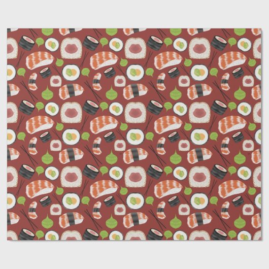 Sushi Pattern Cadeaupapier (Vlak)