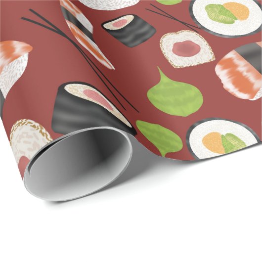 Sushi Pattern Cadeaupapier (Rol Hoek)