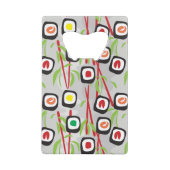 Sushi Pattern Creditkaart Flessenopener (Voorkant)