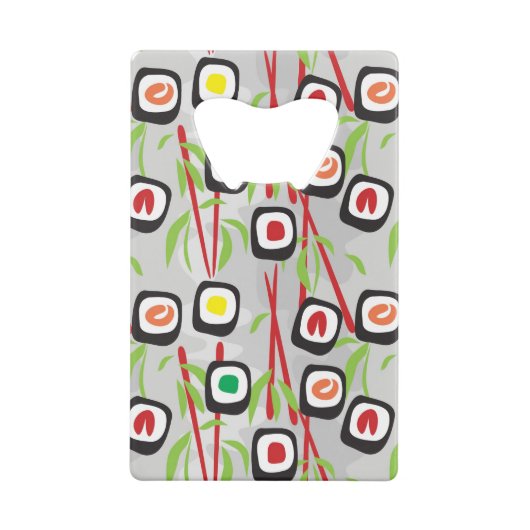 Sushi Pattern Creditkaart Flessenopener (Achterkant)