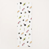 Sushi Pattern Cute Illustratie | Zalm-Sinaasappel Yogamat (Voorkant)