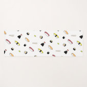 Sushi Pattern Cute Illustratie | Zalm-Sinaasappel Yogamat (Voorkant (horizontaal))