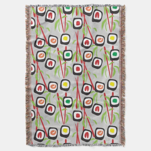 Sushi Pattern Deken (Voorkant Verticaal)