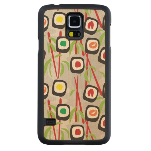 Sushi Pattern Esdoorn Galaxy S5 Slim Hoesje (Achterkant)