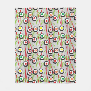 Sushi Pattern Fleece Deken