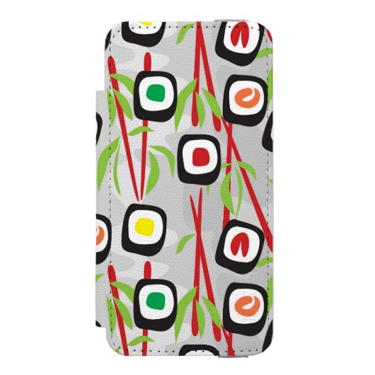 Sushi Pattern Incipio iPhone Portemonnee Hoesje (Voorkant Agenda)