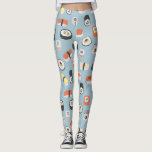 Sushi Pattern Leggings<br><div class="desc">Cute sushi,  nigiri en maki roll paté voor liefhebbers van voedsel uit Japan. Jummie!</div>