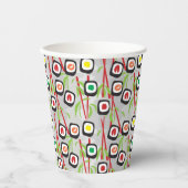 Sushi Pattern Papieren Bekers (Voorkant)
