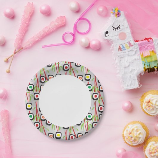 Sushi Pattern Papieren Bordje (Feest)