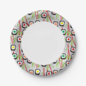 Sushi Pattern Papieren Bordje (Voorkant)