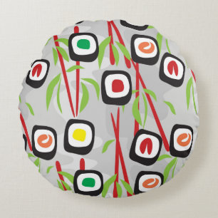 Sushi Pattern Rond Kussen