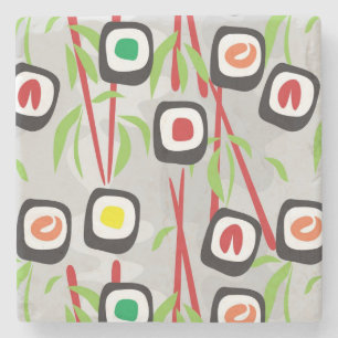 Sushi Pattern Stenen Onderzetter