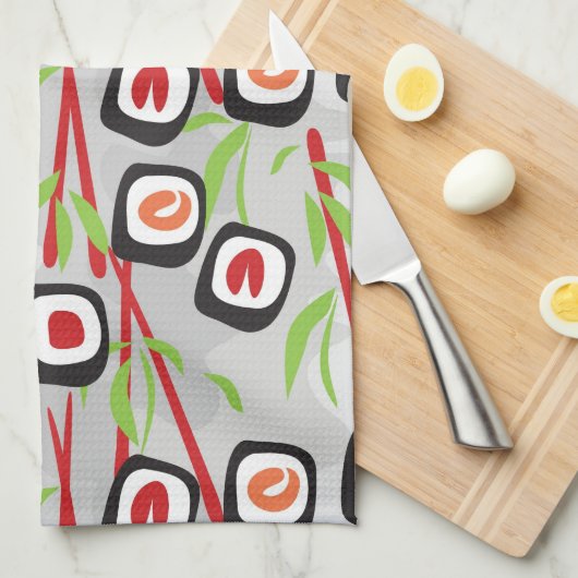 Sushi Pattern Theedoek (Quarter Fold)