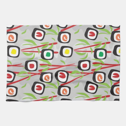 Sushi Pattern Theedoek (Horizontaal)