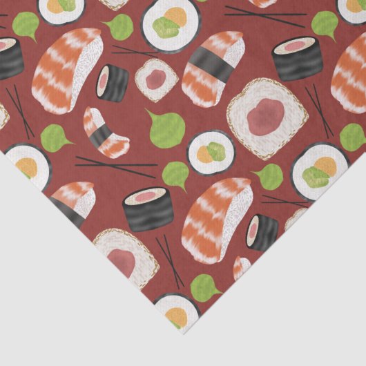 Sushi Pattern Tissuepapier (Detail)