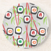 Sushi Pattern Zandsteen Onderzetter (Voorkant)