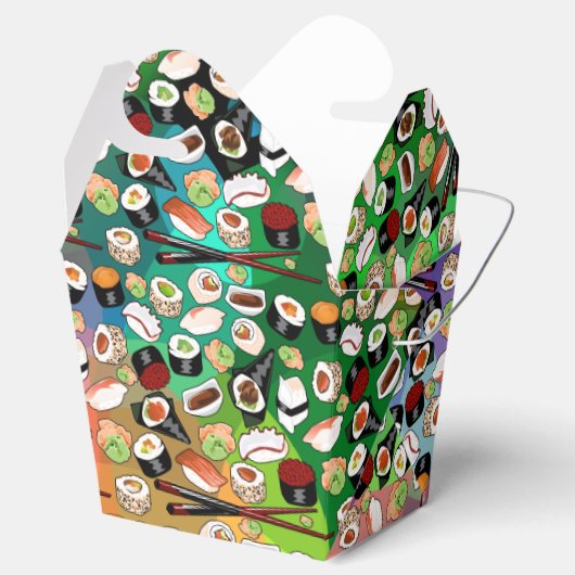 Sushi Patterned neem uit doos Bedankdoosjes (Geopend)