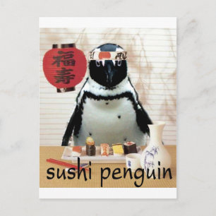 sushi penguin briefkaart