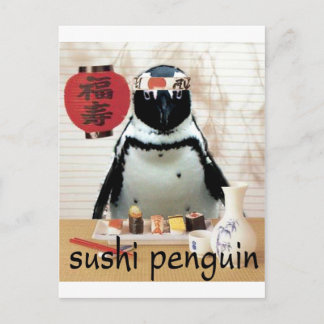 sushi penguin briefkaart