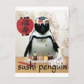 sushi penguin briefkaart (Voorkant)
