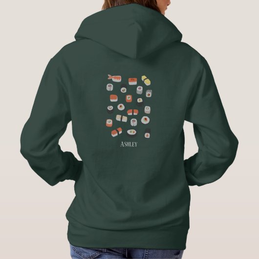 Sushi Persoonlijk Hoodie (Achterkant)