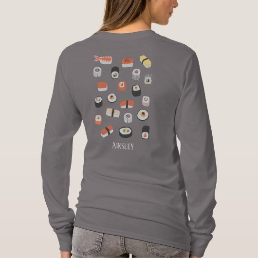 Sushi Persoonlijk T-shirt (Achterkant)