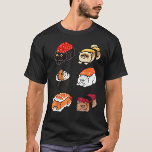 Sushi Perzische Kat door Huebucket T-shirt