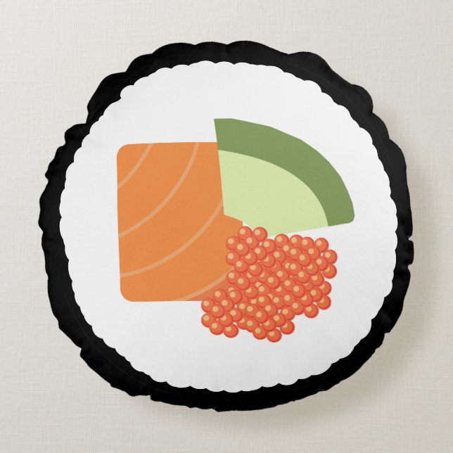 Sushi Pillow Rond Kussen (Voorkant)
