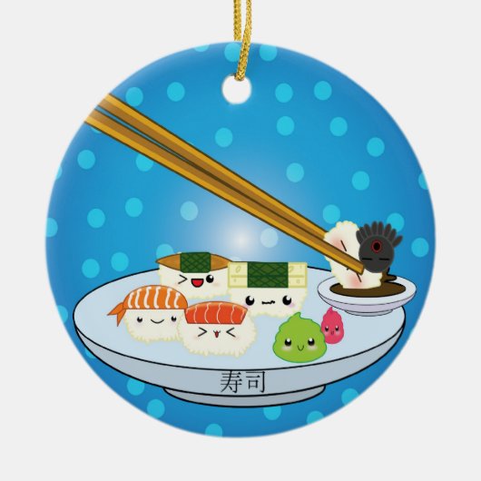 Sushi Platter DBL Sided Ornament (Voorkant)