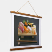 Sushi Platter Harmony Tapestry – Taste of Japan Hangend Wandkleed (Gebogen)