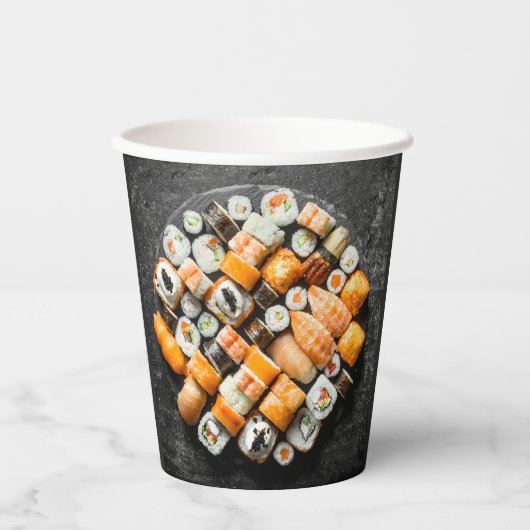 Sushi Platter Papieren Bekers (Voorkant)