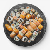 Sushi Platter Papieren Bordje (Voorkant)