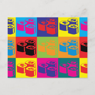 Sushi Pop Art Briefkaart