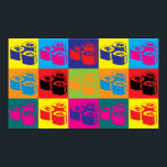 Sushi Pop Art Poster<br><div class="desc">Sushi Pop Art. Als Sushi je hobby,  beroep of obsessie is,  show het dan met geweldige Sushi t-shirts,  mokken,  stickers en nog veel meer. Het zijn ook geweldige cadeautjes voor andere Sushi-fans!</div>