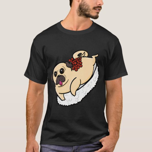 Sushi Pug T-shirt (Voorkant)