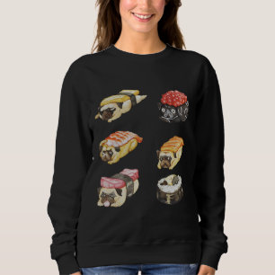 Sushi Pug Waterverf Classic T-shirt 487