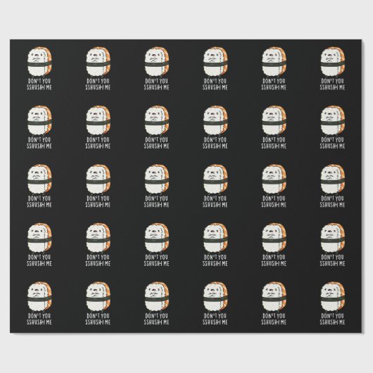 Sushi Pun Dark BG Cadeaupapier (Vlak)